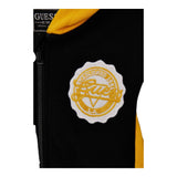 GUESS felpa con zip e cappuccio tinta uinita cn cappuccio in contrasto Nero per Bambino L4YQ03KA6R4 NERO GUESS 