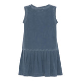 Il Gufo Abito Tinta Unita Giromanica per Bambina P25VA333N0107X BLU IL GUFO 