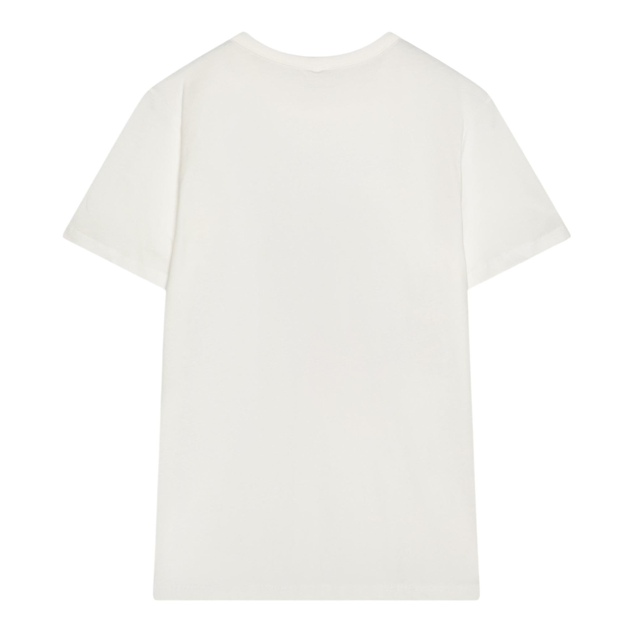 Stella Mccartney T-Shirt Girocollo Tinta Unita con Stampa per Bambina TW8A41 BIANCO STELLA McCARTNEY 