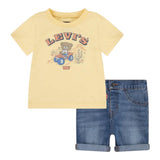 Levi'S Completo 2 Pezzi Bermuda-T-Shirt per Neonato 6EM342 GIALLO LEVI'S 