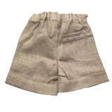 Le Coconne Bermuda Tinta Unita Con Elastico In Vita Beige Per Neonato
