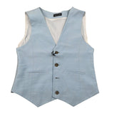 Emanuel Pris Gilet Tinta Unita con Bottoni per Bambino EPC2070R AZZURRO EMANUEL PRIS 