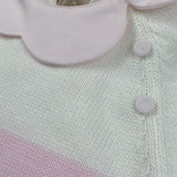 La Stupenderia Pagliaccetto Bicolore In Filo per Neonata SBTT52 BIANCO/ROSA LA STUPENDERIA 