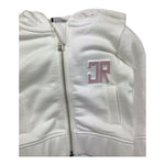 JOHN RICHMOND felpa con zip e cappuccio tinta unita con logo Bianco per Neonata RIA25086FE BIANCO JOHN RICHMOND 