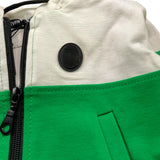 NEVER TOO felpa bicolore con zip e cappuccio Bianco/verde per Neonato NT2173N BIANCO/VERDE NEVER TOO 