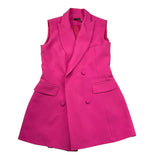 Petit Posh Giacca Tinta Unita Doppiopetto per Bambina GFJS25036GC FUXIA PETIT POSH 