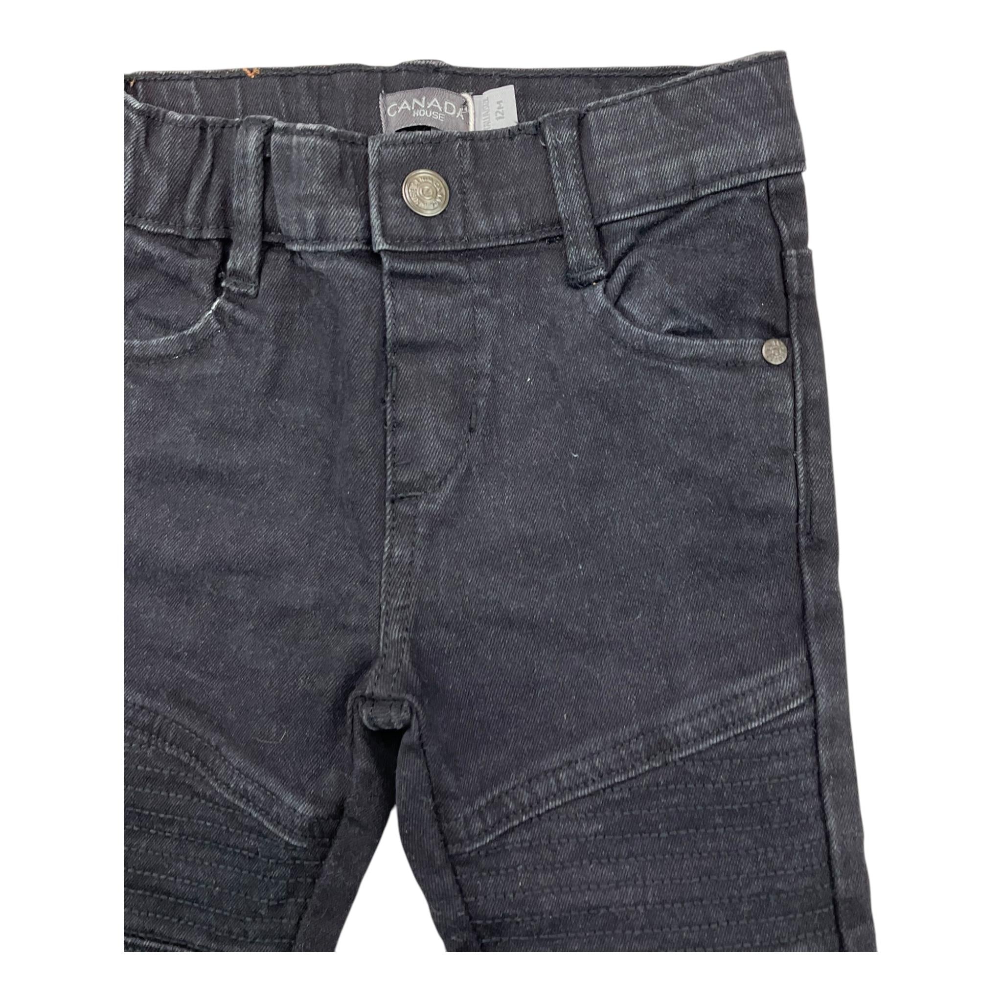 CANADA HOUSE jeans tinta unita con girovita regolabile Nero per Bambino 24454230J NERO CANADA HOUSE 
