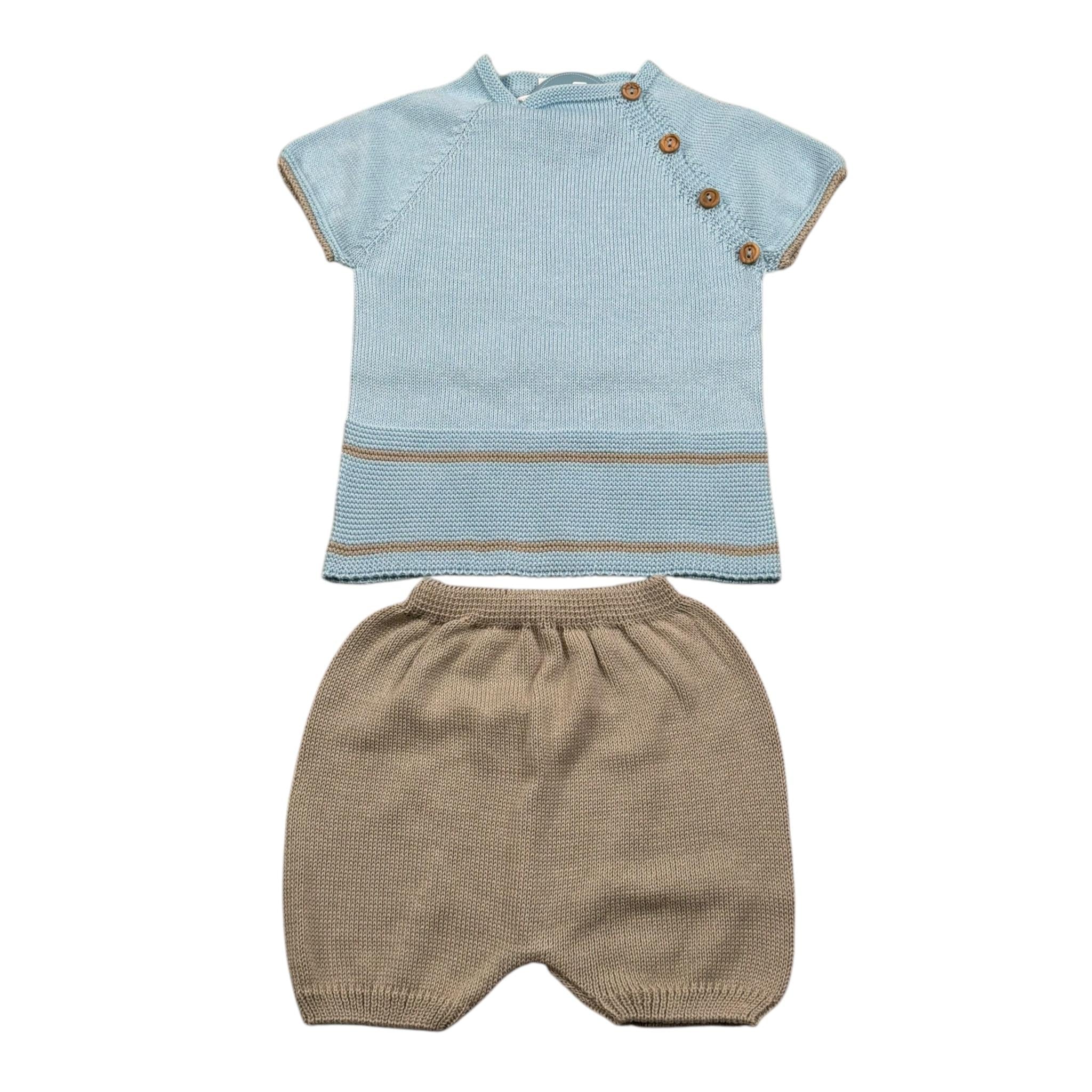 Juliana Completo 2 Pezzi T-Shirt-Culotte per Neonato 25068 AZZURRO JULIANA 