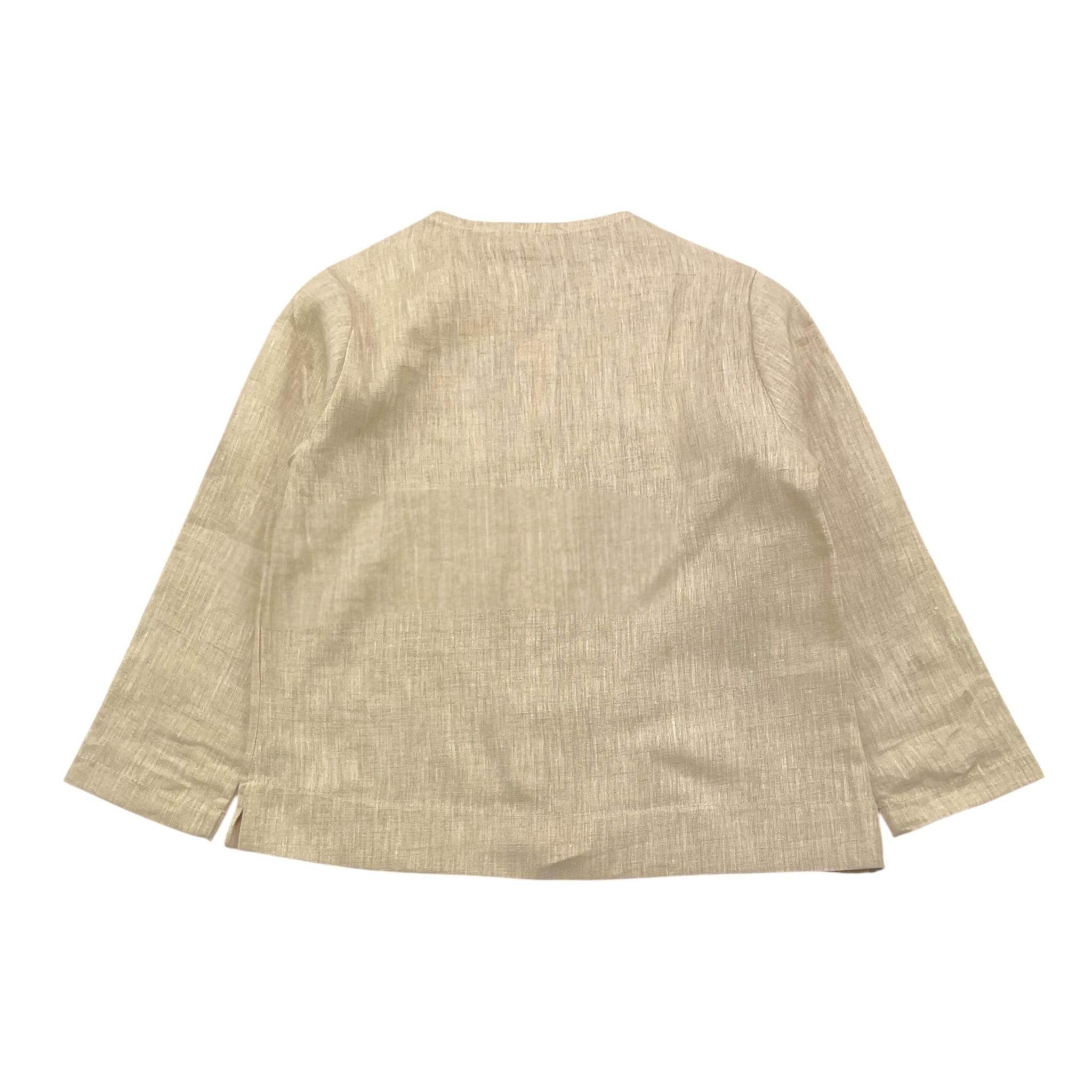 La Stupenderia Camicia Tinta Unita con Manica Lunga per Bambino TJCM67 BEIGE LA STUPENDERIA 