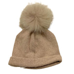NINNAOH cappello tinta unita con pon pon Beige per Neonata I23225PEL BEIGE NINNAOH 