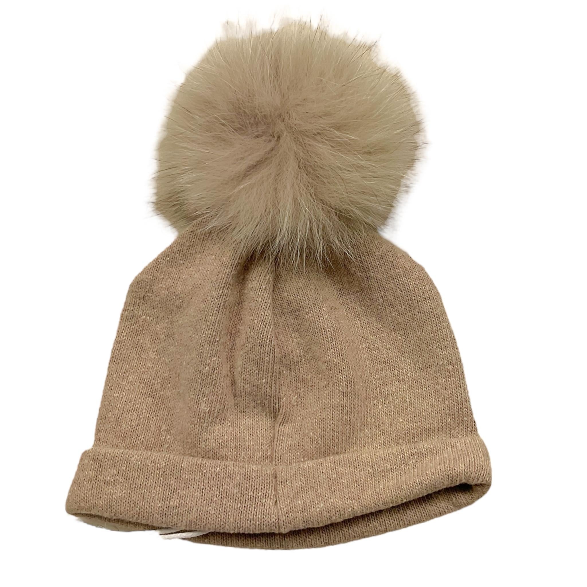NINNAOH cappello tinta unita con pon pon Beige per Neonata I23225PEL BEIGE NINNAOH 