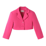 Sarabanda Giacca Tinta Unita Modello Crop per Bambina 08255 FUXIA SARABANDA 