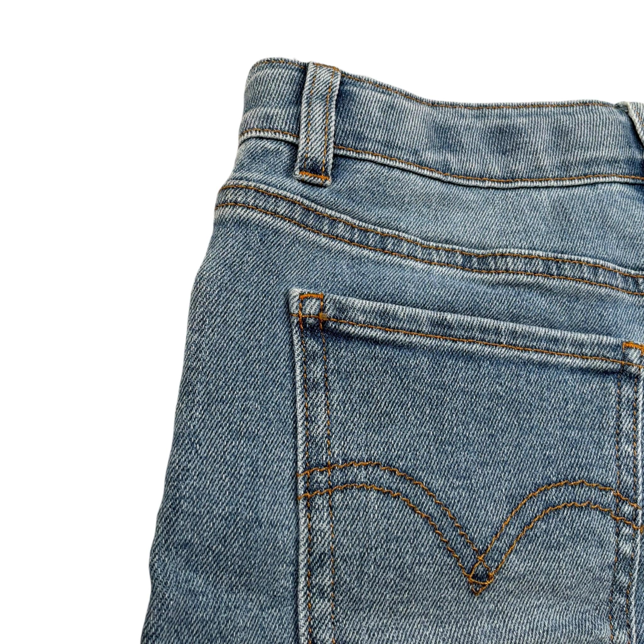 Levi'S Short In Denim Tinta Unita con Girovita Regolabile per Bambina 3EH272 AZZURRO LEVI'S 