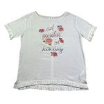 Monnalisa Maxi T-Shirt Tinta Unita con Stampa per Bambina 791610A5 BIANCO MONNALISA 