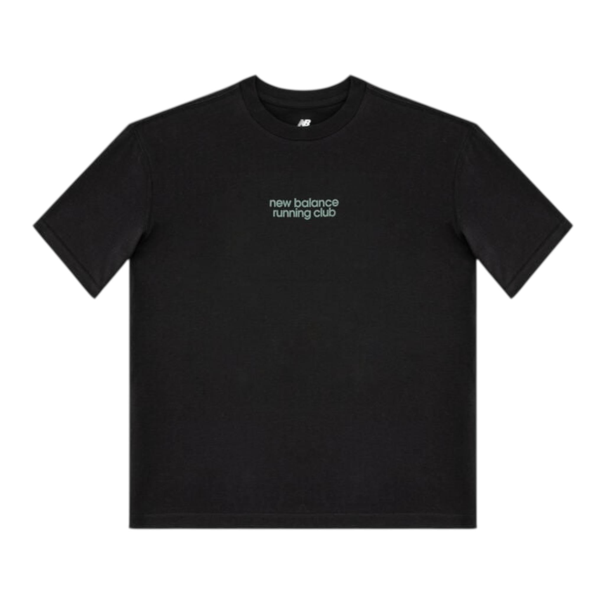 New Balance T-Shirt Girocollo Tinta Unita con Stampa Logo per Bambino LAKB0187 NERO NEW BALANCE 