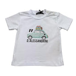 Daniele Alessandrini T-Shirt Girocollo Tinta Unita con Stampa per Neonato 1296M000237 BIANCO DANIELE ALESSANDRINI 