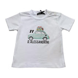 Daniele Alessandrini T-Shirt Girocollo Tinta Unita con Stampa per Neonato 1296M000237 BIANCO DANIELE ALESSANDRINI 