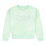 Juicy Couture Felpa Tinta Unita Girocollo con Brillantini per Bambina JBX6496 VERDE JUICY COUTURE 