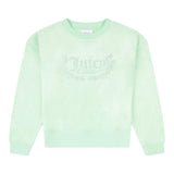 Juicy Couture Felpa Tinta Unita Girocollo con Brillantini per Bambina JBX6496 VERDE JUICY COUTURE 