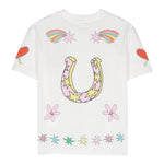 STELLA McCARTNEY t-shirt girocollo tinta unita con stampa Bianco per Bambina TV8D31 BIANCO STELLA McCARTNEY 