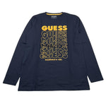 GUESS shirt girocollo tinta unita con stampa Blu per Bambino L3BI38IZ14 BLU GUESS 