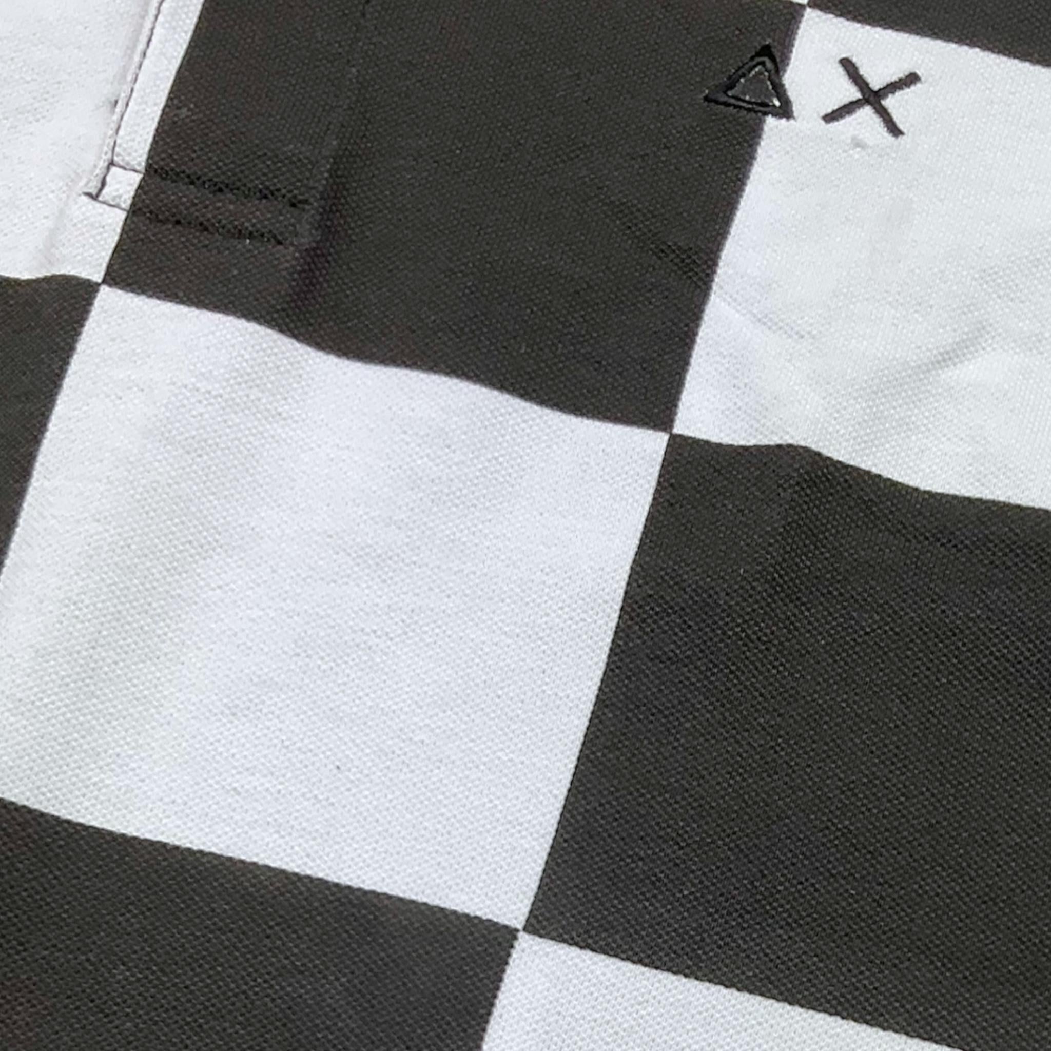 Suns68 Polo Mezza Manica Bicolore con Fantasia per Bambino CPA35329 BIANCO/NERO SUNS68 