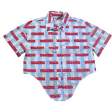 Moschino Camicia Mezza Manica Tricolore con Fantasia A Righe per Bambina HAC021 BIANCO MOSCHINO 