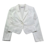 Patrizia Pepe Giacca Tinta Unita Modello Crop per Bambina 7S0277 BIANCO PATRIZIA PEPE 