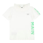 Balmain Felpa Tinta Unita Mezza Manica con Cappuccio per Bambino BU9P51 BIANCO BALMAIN 