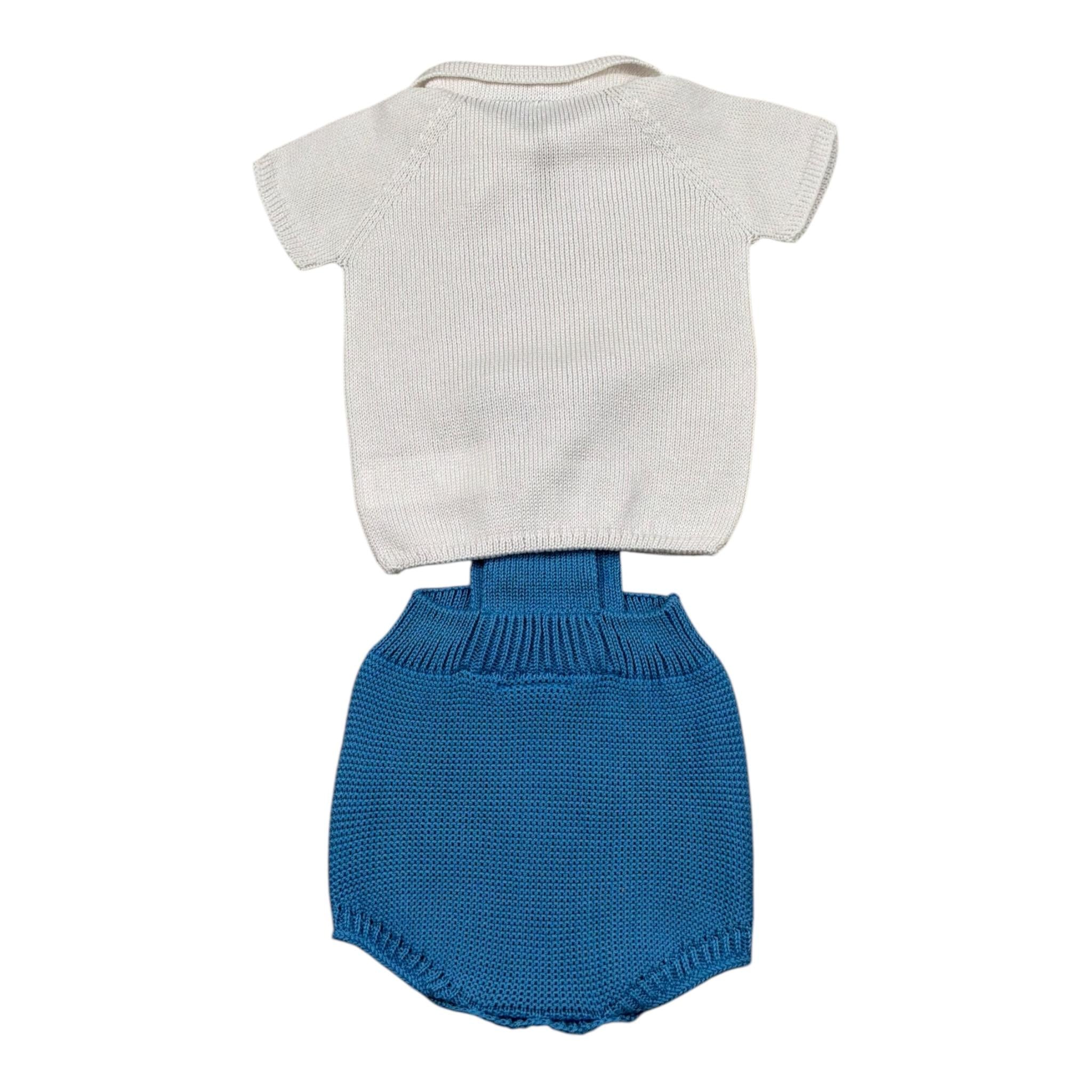 Mac Ilusio'N Completo 2 Pezzi Maglia Mezza Manica-Salopettes per Neonato 9647 BIANCO/BLU MAC ILUSIO'N 