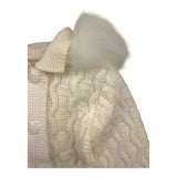 MARLU' cardigan tinta unita con cappuccio Panna per Neonato IB7240 PANNA MARLU' 