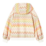 MISSONI felpa chiusa girocollo tinta unta con maniche in contrasto Bianco per Bambina MV4A20 BIANCO MISSONI 