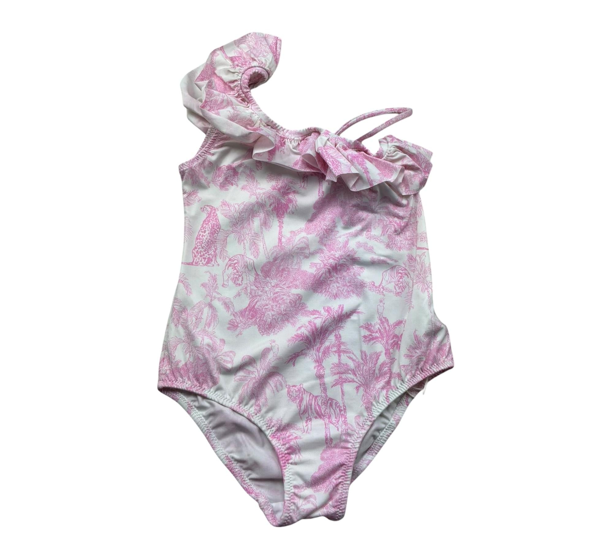 Saint Barth Costume Intero Monospalla Tinta Unita per Bambina CARIN1 BIANCO SAINT BARTH 