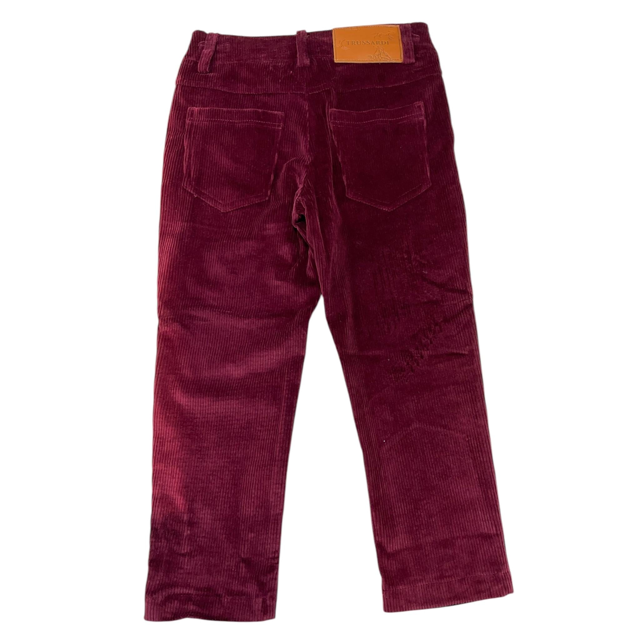 TRUSSARDI pantalone in velluto tinta unita con grovita regolabile Bordeaux per Bambina TGA25126PA BORDEAUX TRUSSARDI 