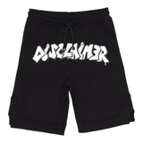 Disclaimer Bermuda Tinta Unita Con Stampa Logo Nero Per Bambino