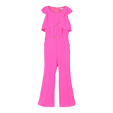 Miss Blumarine Tuta Intera Tinta Unita Mezza Manica Fuxia Per Bambina