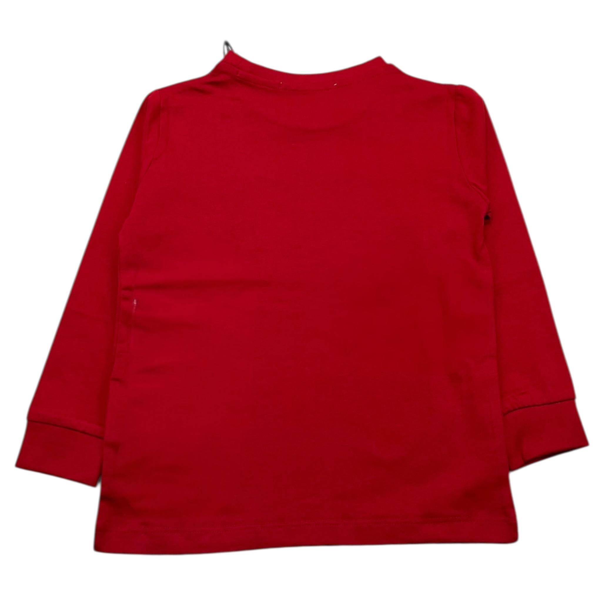 CESARE PACIOTTI shirt girocollo tinta unita con stampa in contrasto Rosso per Bambino TSP5308J ROSSO CESARE PACIOTTI 