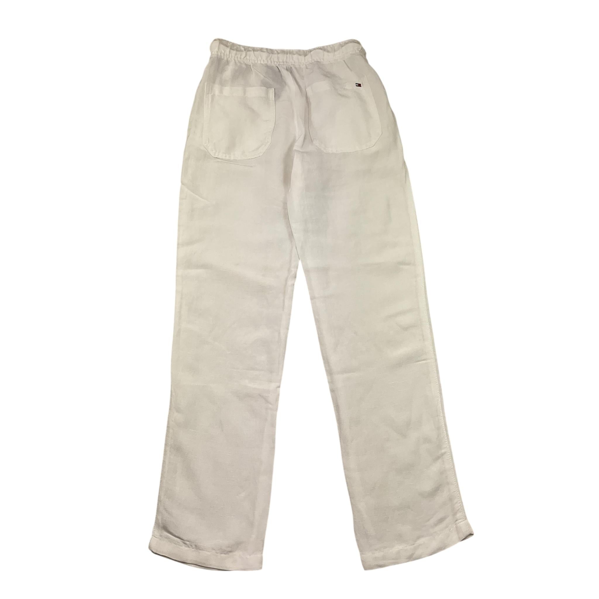 Tommy Hilfiger Pantalone Tinta Unita con Elastico In Vita per Bambino KB0KB09640 BIANCO TOMMY HILFIGER 