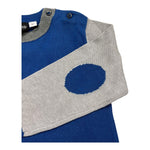 SARABANDA maglia girocollo tinta unita con maniche in contrasto Blu per Bambino 0A105 BLU SARABANDA 
