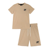 John Richmond Completo 2 Pezzi T-Shirt-Bermuda tinta unita Beige per Bambino RBP25134CJXXX BEIGE JOHN RICHMOND 