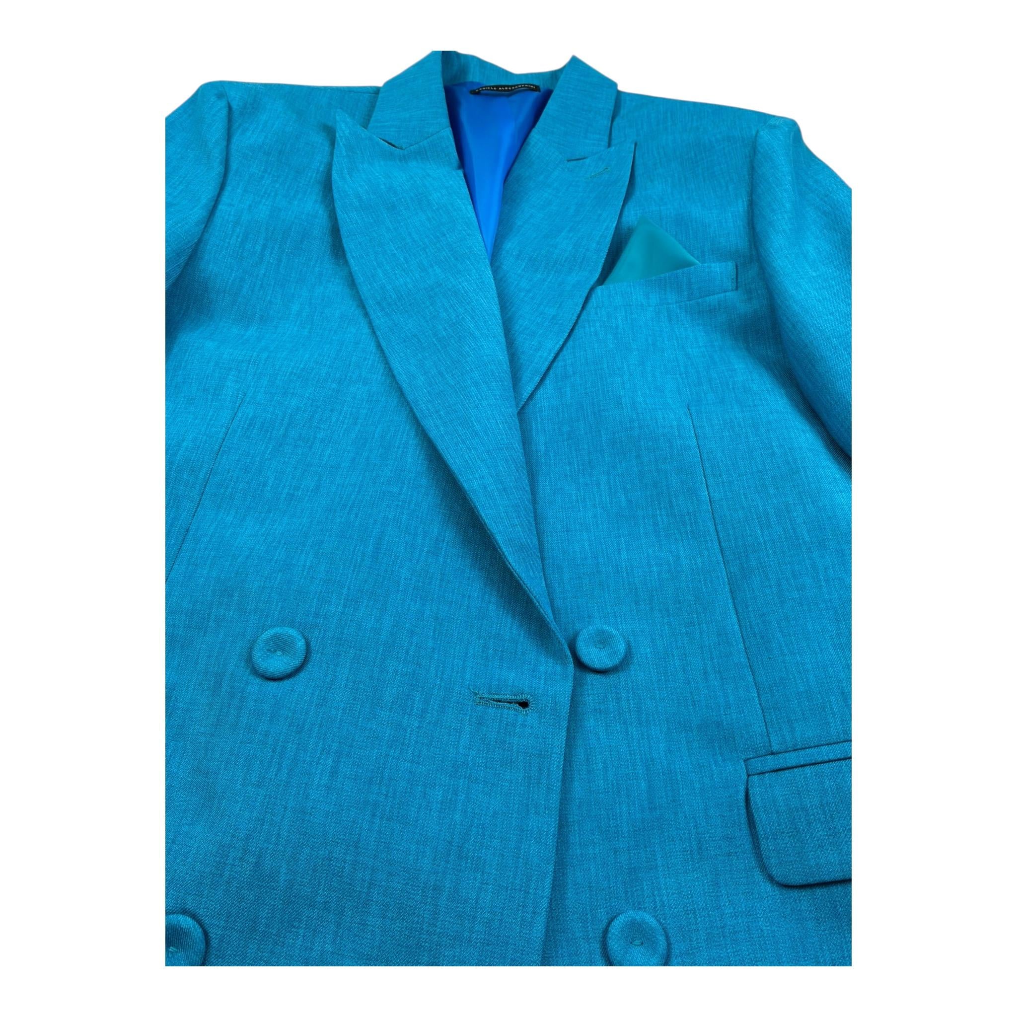 Daniele Alessandrini Giacca Tinta Unita Doppiopetto per Bambino 1235J00148 PETROLIO DANIELE ALESSANDRINI 