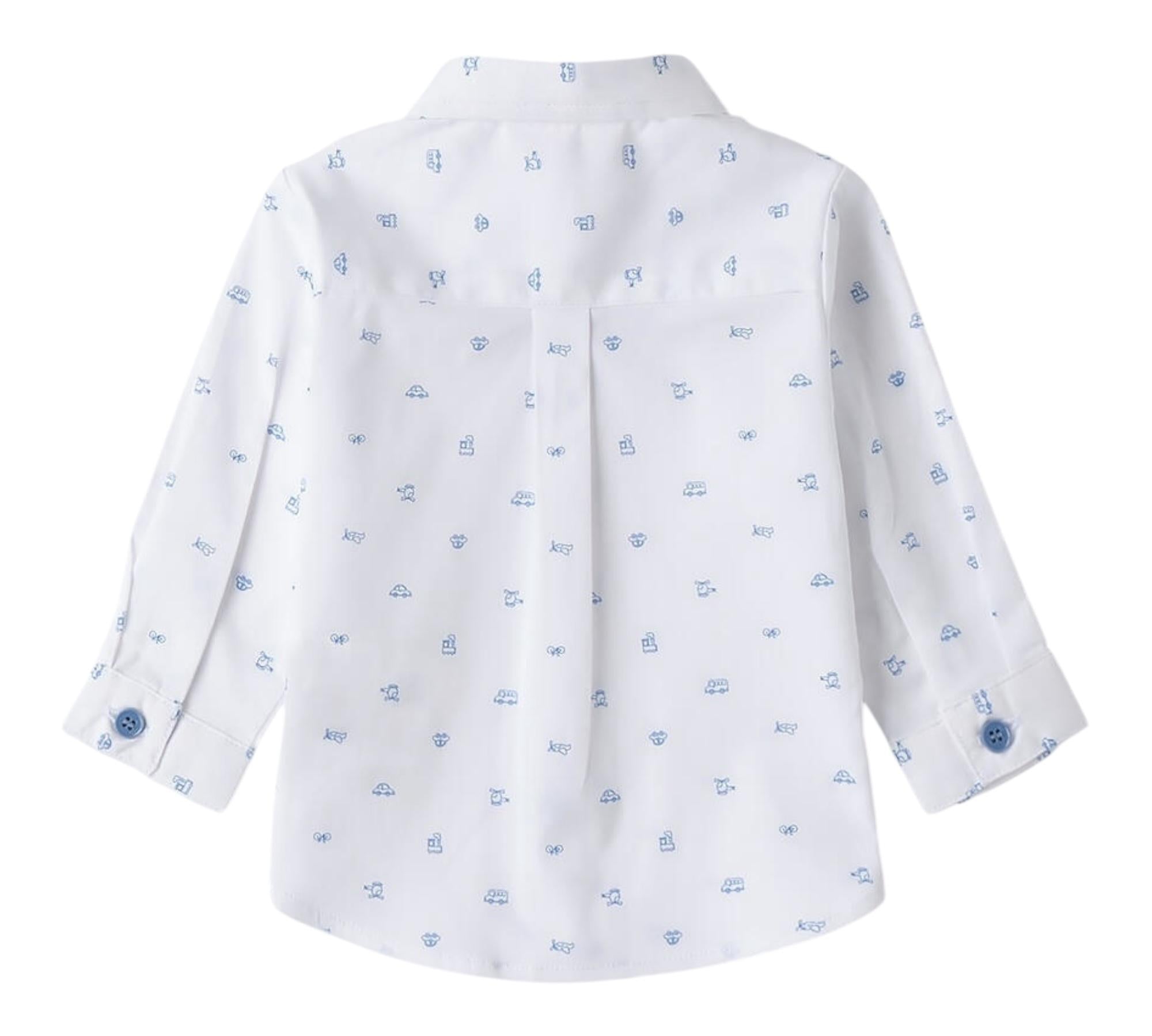 Minibanda Camicia Manica Lunga Tinta Unita con Papillon per Neonato 3B600 BIANCO MINIBANDA 