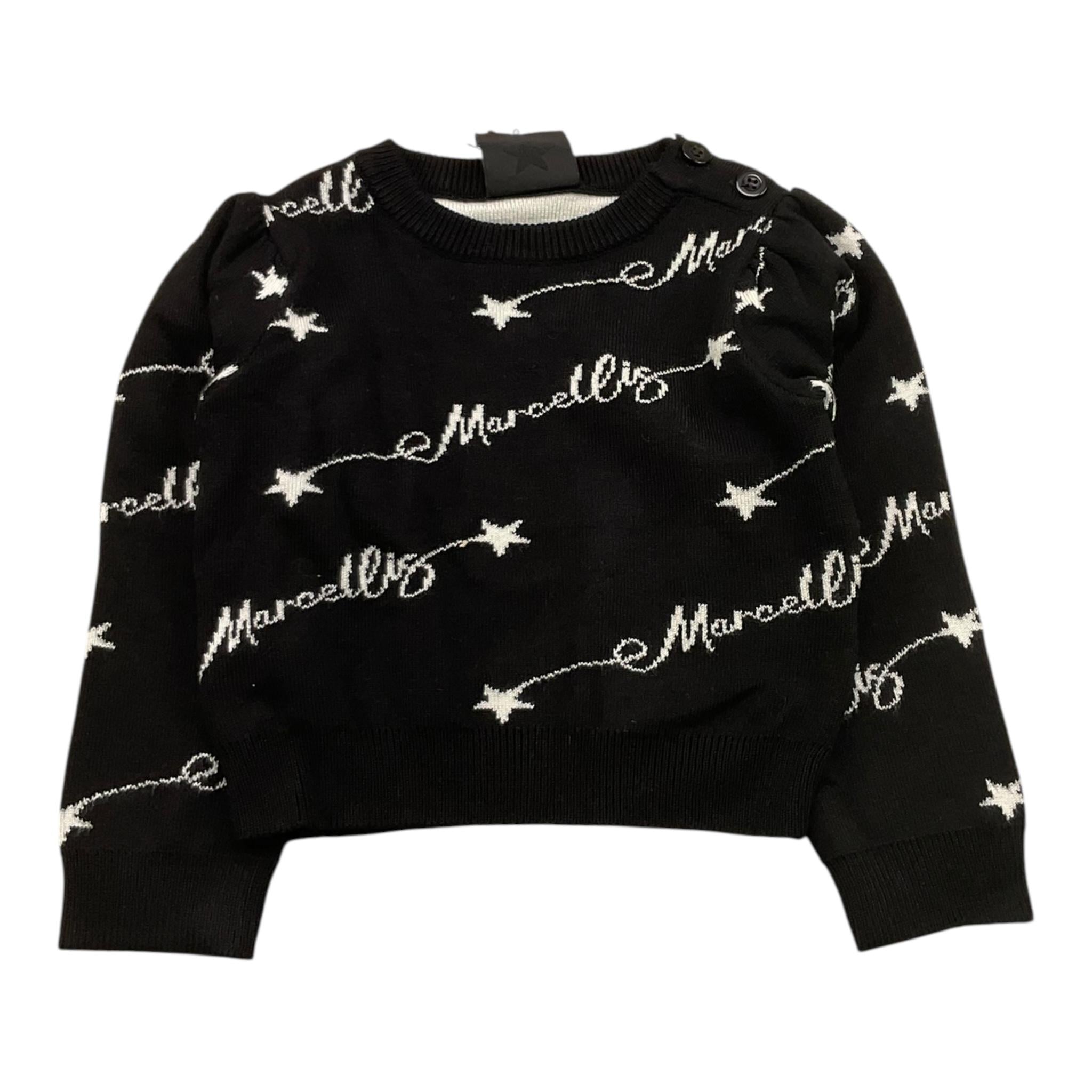 MARC ELLIS maglia girocollo tinta unita logata Nero per Neonata JMNSW00180X NERO MARC ELLIS 