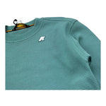 K-Way Felpa Girocollo Tinta Unita con Logo per Bambino K1124JW VERDE K-WAY 