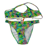 Losan Costume 2Pz Fascia-Slip Tinta Unita con Fantasia Verde per Bambina