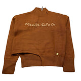 MANILA GRACE maglia mezzocollo tinta unita con logo Tabacco per Bambina MFJF24M168 TABACCO MANILA GRACE 