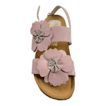 Il Gufo Sandalo Tinta Unita con Applicazioni Fiori per Bambina G576 ROSA IL GUFO 