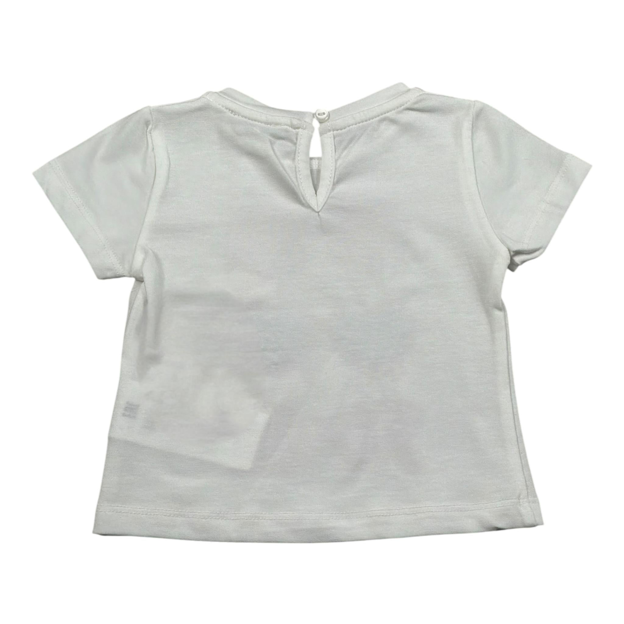 M+E' T-Shirt Girocollo tinta unita con Stampa Bianco per Bambina UE1860JX BIANCO M+E' 