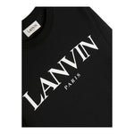 LANVIN shirt girocollo tinta unita cn logo Nero per Bambino N25145 NERO LANVIN 