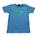 F**K T-Shirt Girocollo Tinta Unita con Logo per Neonato FJ25N01TS71TQ AZZURRO F**K 